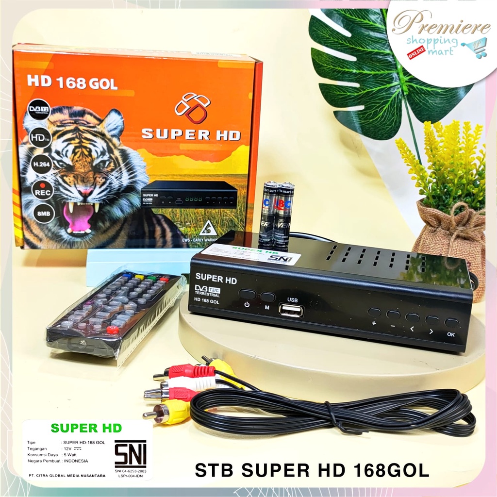 Jual STB Digital Set Top Box Satelit Receiver 168 Gol Super HD Harimau