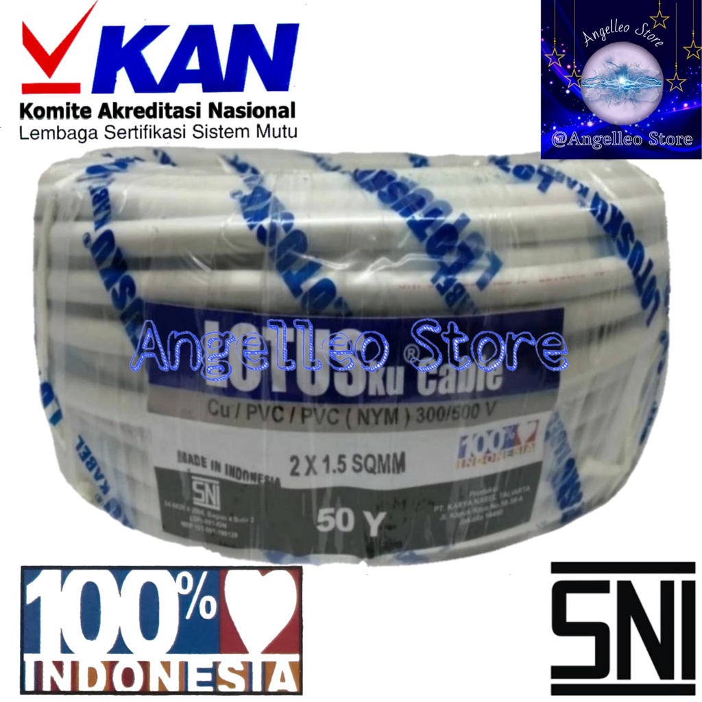 Jual Kabel Listrik Lotusku X Mm Nym Kawat Tembaga Permeter