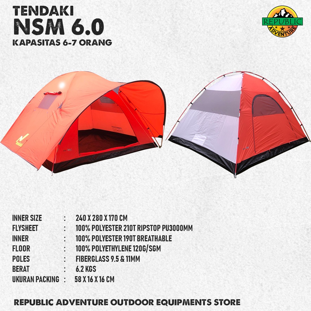 Jual TENDA TENDAKI MOLUCCAS 6 Pro KAPASITAS 6 8 ORANG Tenda BIG DOME 6