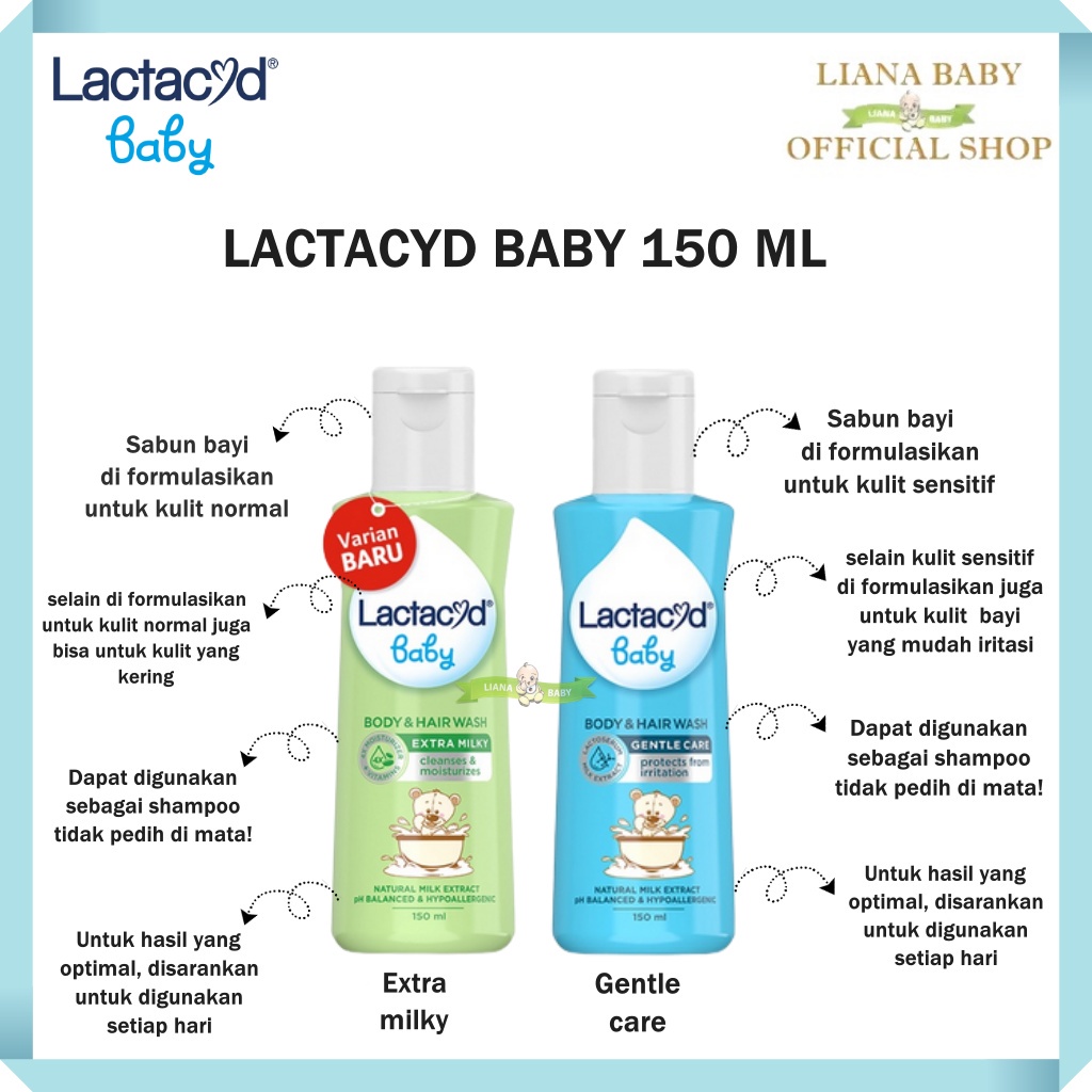 Jual PERA250 SABUN BAYI LACTACYD BABY GENTLE CLEANSER EXTRAMILKY 150