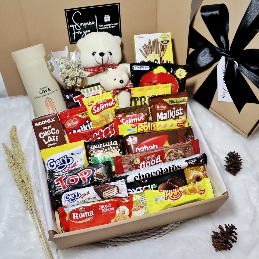 Jual Hampers Snack Ultah Kado Wisuda Hadiah Cowo Cewe Souvenir