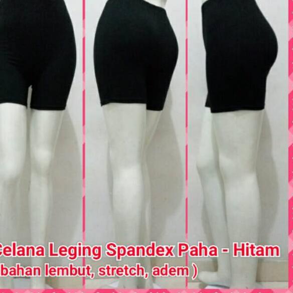 Jual Celana Leging Spandex Paha Hitam Short Hot Pants Pant Legging