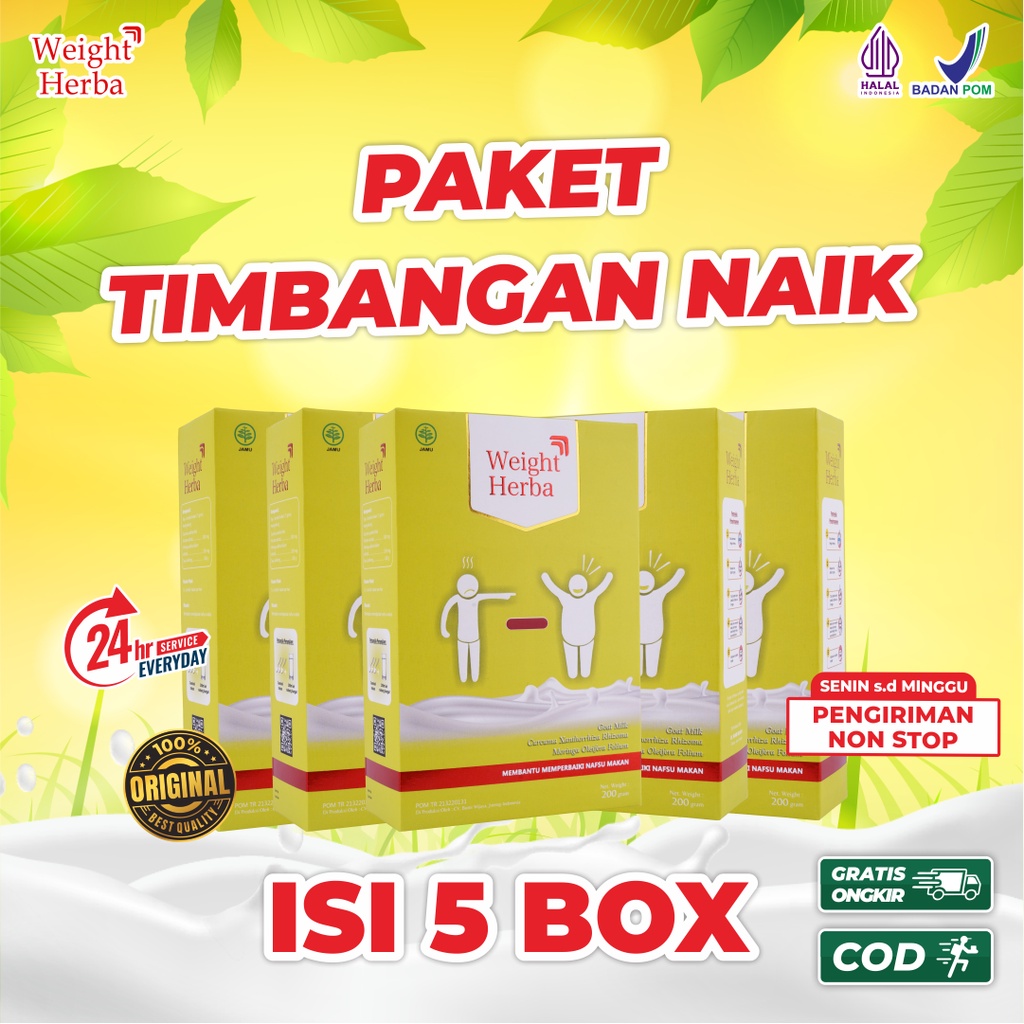 Jual Weight Herba Paket Box Susu Kambing Etawa Tingkatkan Nafsu Makan