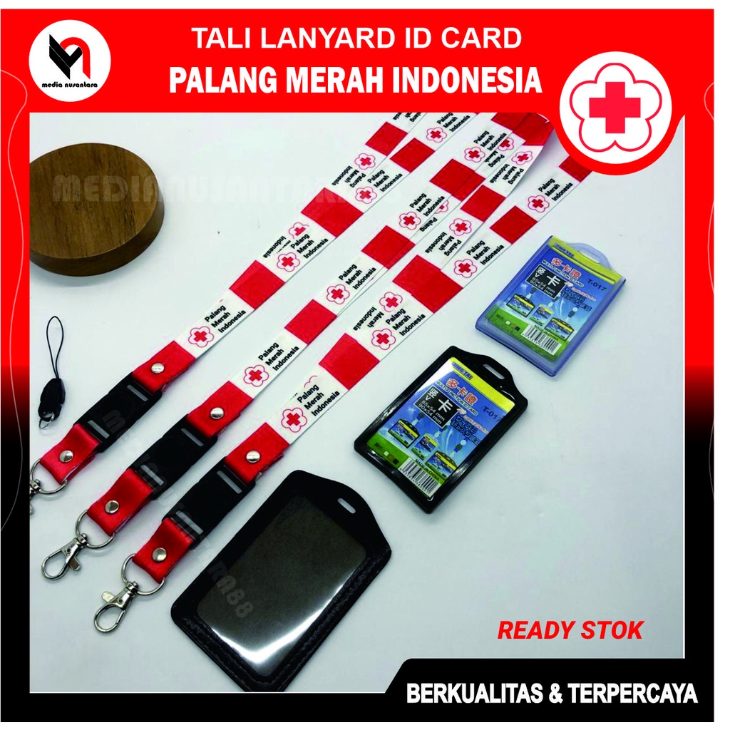 Jual Tali Id Card Pmi Palang Merah Lanyard Pmi High Quality