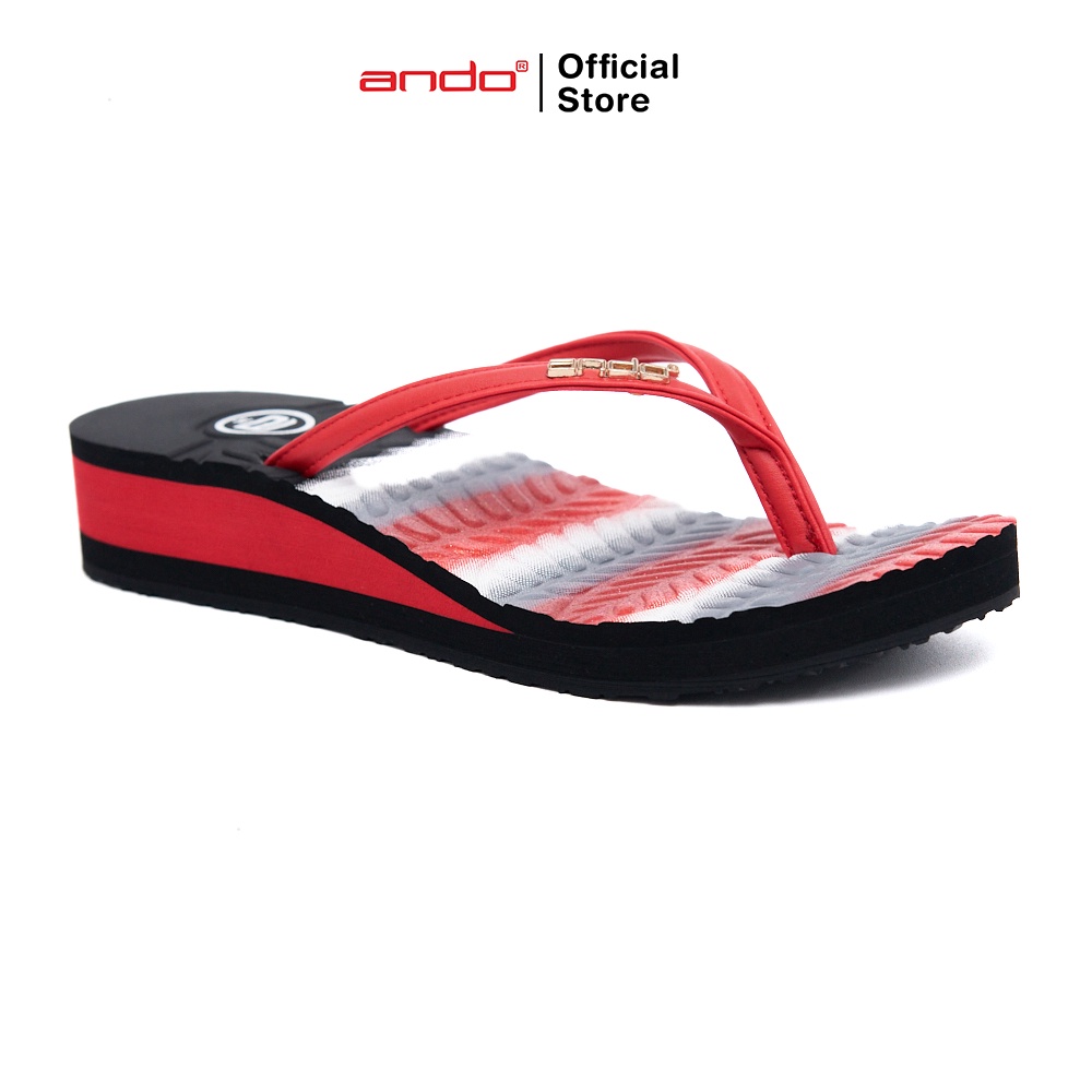 Jual Ando Official Sandal Jepit Zeline Wanita Dewasa Merah Shopee