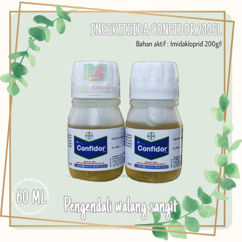 Jual CONFIDOR 200 SL 60 ML KEMASAN PABRIK INSEKTISIDA CAIR HAMA WERENG