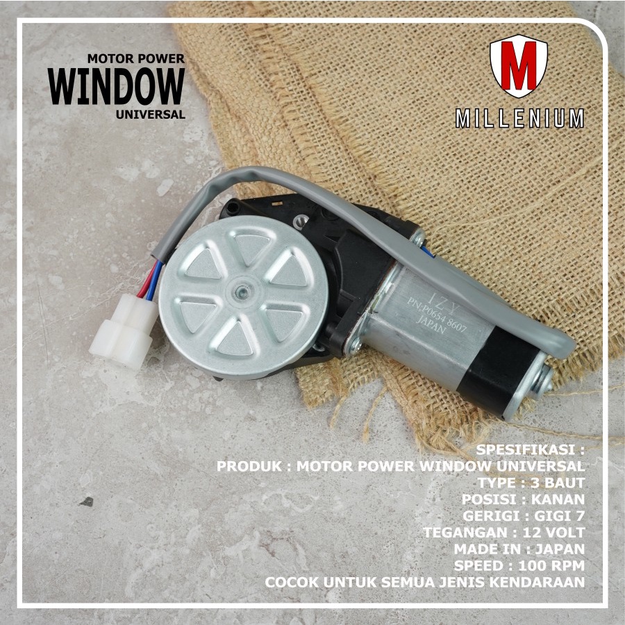 Jual Dinamo Motor Power Window Mobil 3 Baut Kanan Kiri Gigi 7