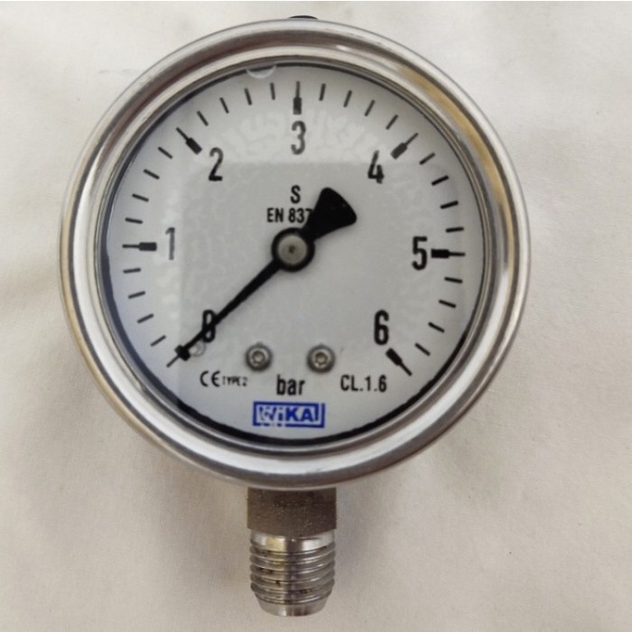 Jual Pengukur Pressure Gauge Wika 2 5 Inch 0 6 Bar Drat 1 4 Npt Bottom