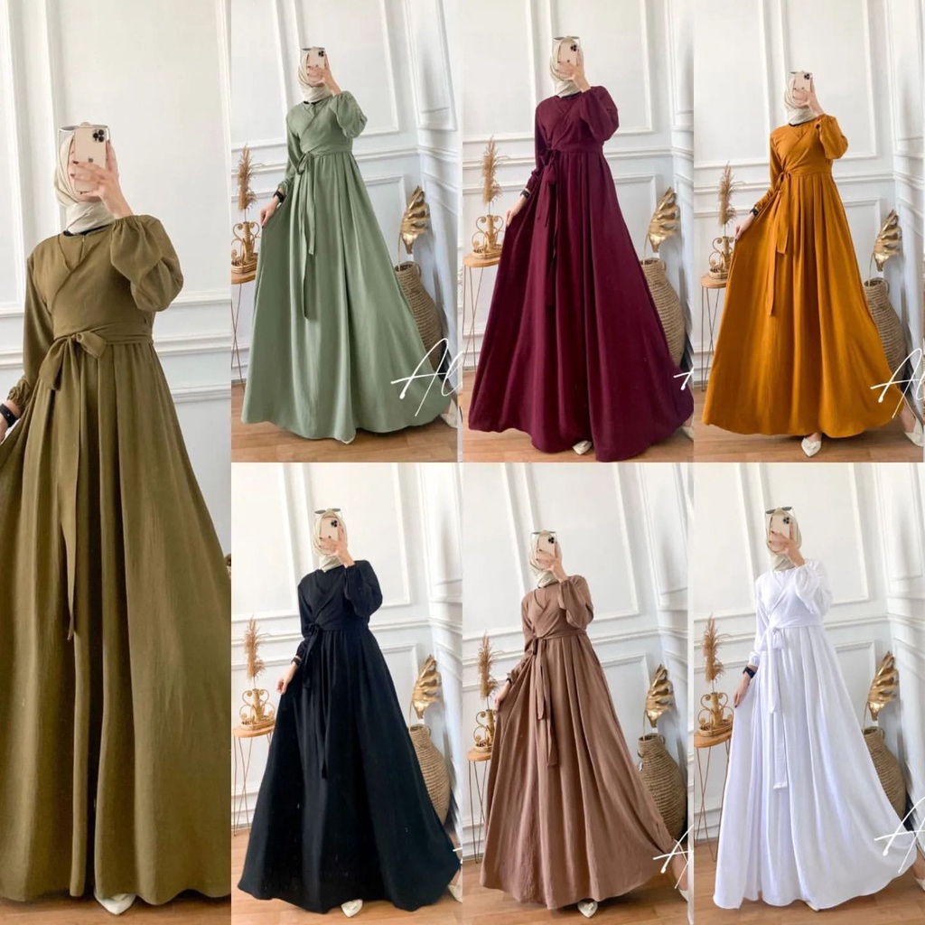 Jual Al Fashion Baju Gamis Jumbo M L Xl Xxl Aleta Dress Gamis