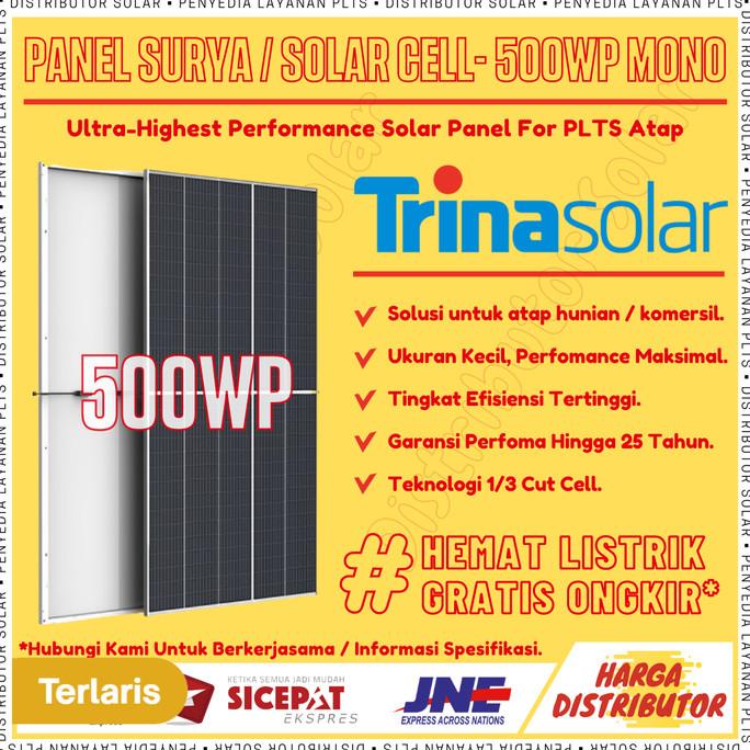 Jual Panel Surya Sni Trina Solar 500Wp Tier 1 Monocrystalline Half Cut