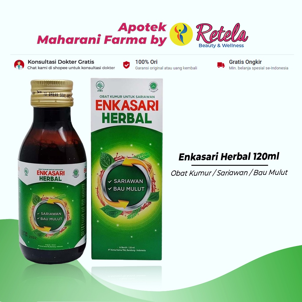 Jual Enkasari Herbal 120Ml Obat Kumur Antiseptik Shopee Indonesia