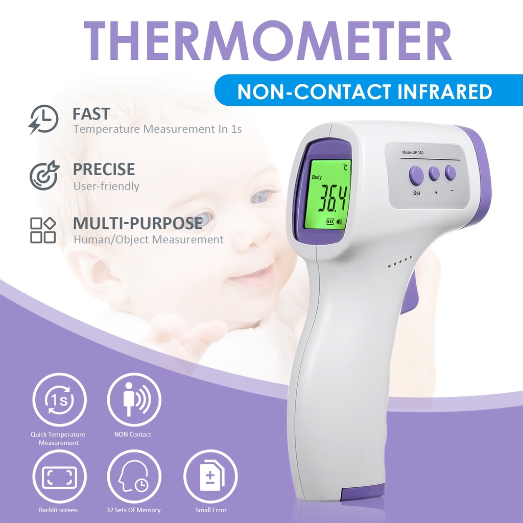 Jual COD Thermometer Digital Infrared Gun Termometer Suhu Tubuh