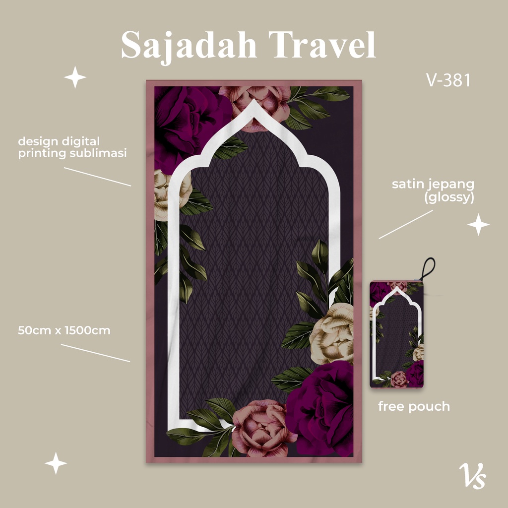 Jual Sajadah Travel Saku Lipat Portable V 381 Souvenir Umroh