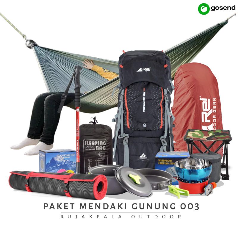 Jual Paket Mendaki Murah Carrier Arei Outdoorgear Ramelu 60 5L Tas