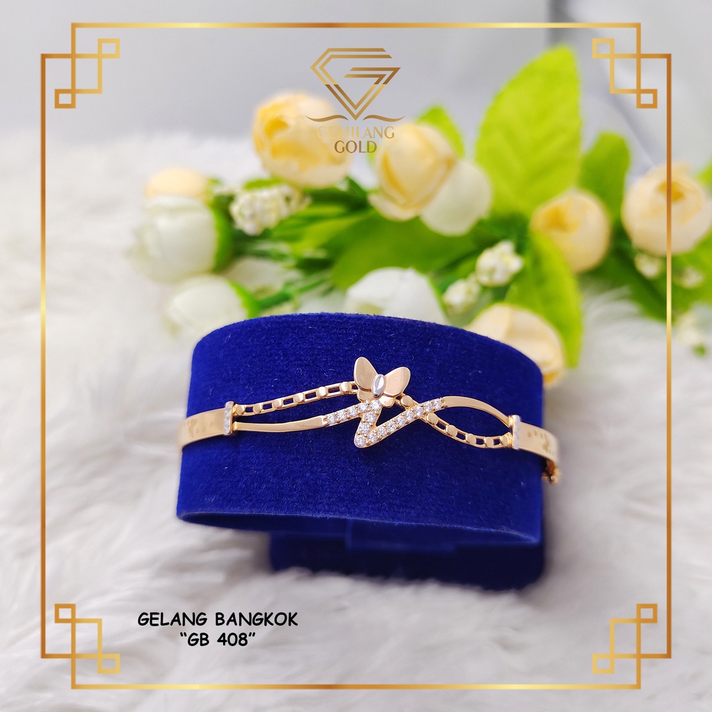 Jual Gelang Wanita Emas Asli Kadar K Gelang Kasual Motif Kupu