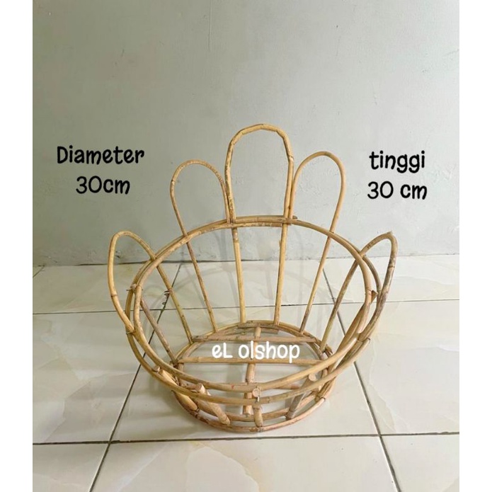 Jual Keranjang Parcel Keranjang Parsel Bulat Rotan Shopee Indonesia