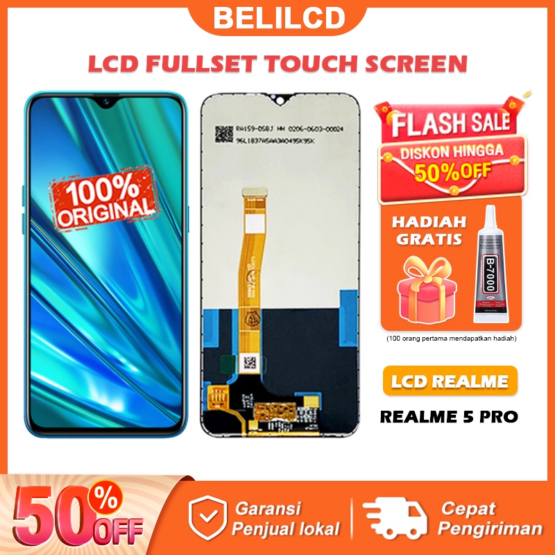 Jual ORIGINAL LCD Realme 5 Pro Fullset Touchscreen ORI Touch Screen