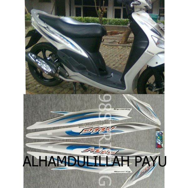 Jual Stiker Striping Mio Putih Tahun Lis Standar Ori Yamaha Polet