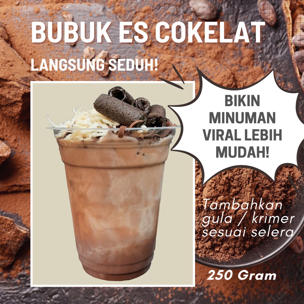 Jual Bubuk Minuman Coklat Cokelat Bubuk Murni Pure Dark Cocoa