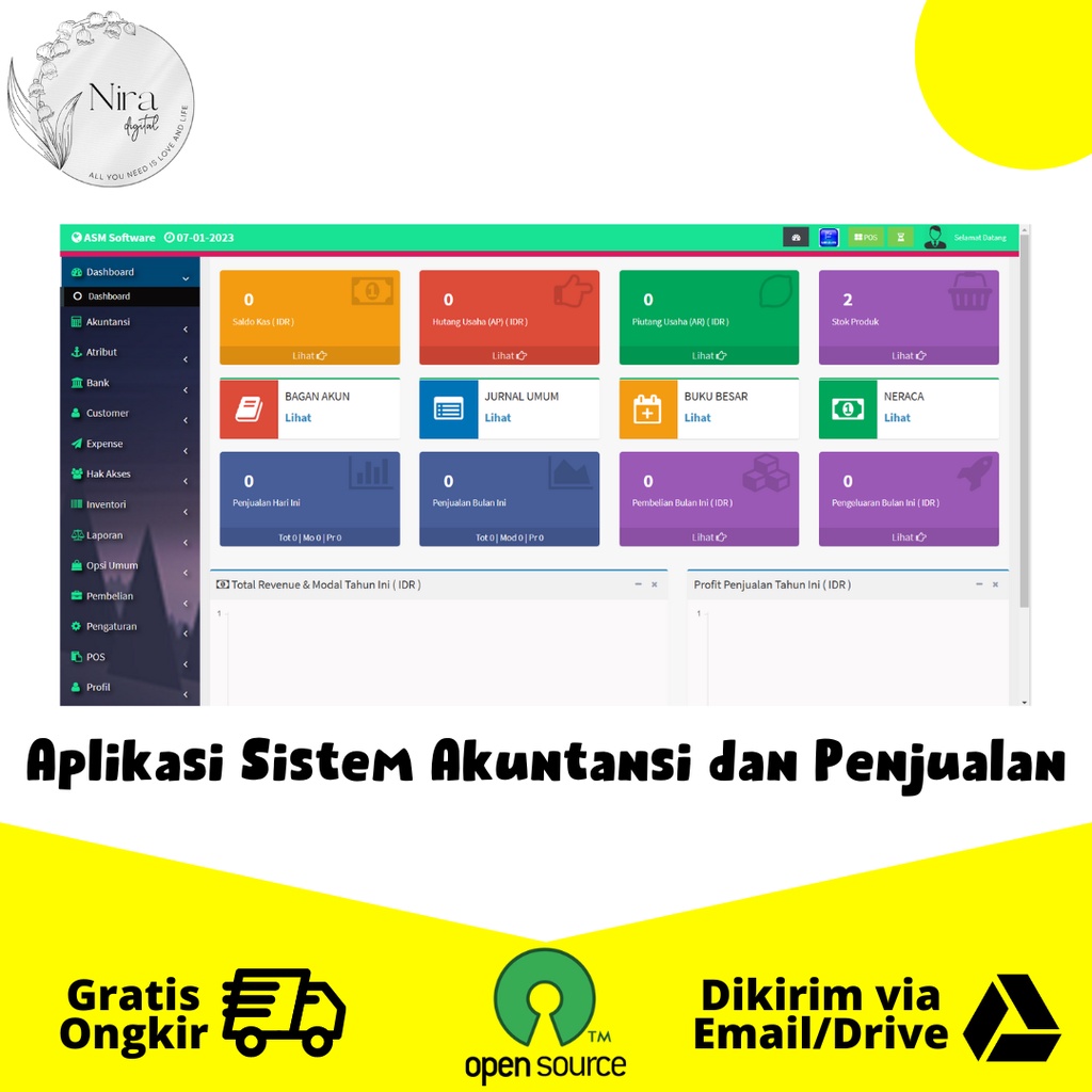 Jual APLIKASI SISTEM AKUNTANSI Dan PENJUALAN BERBASIS WEB FULL SOURCE