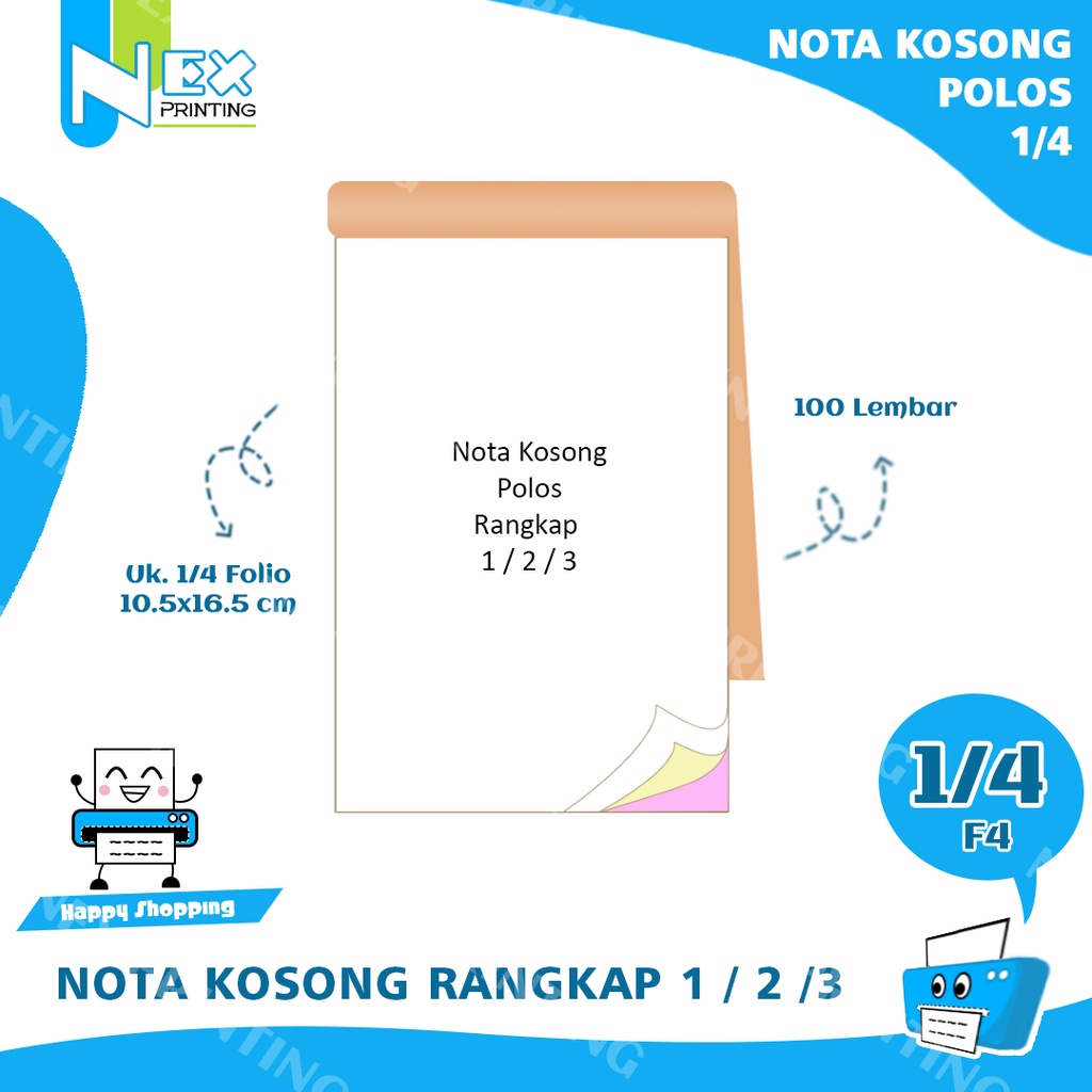 Jual Nota Folio Memo Polos Kosong Kwitansi Bisa Satuan Ukuran Bon