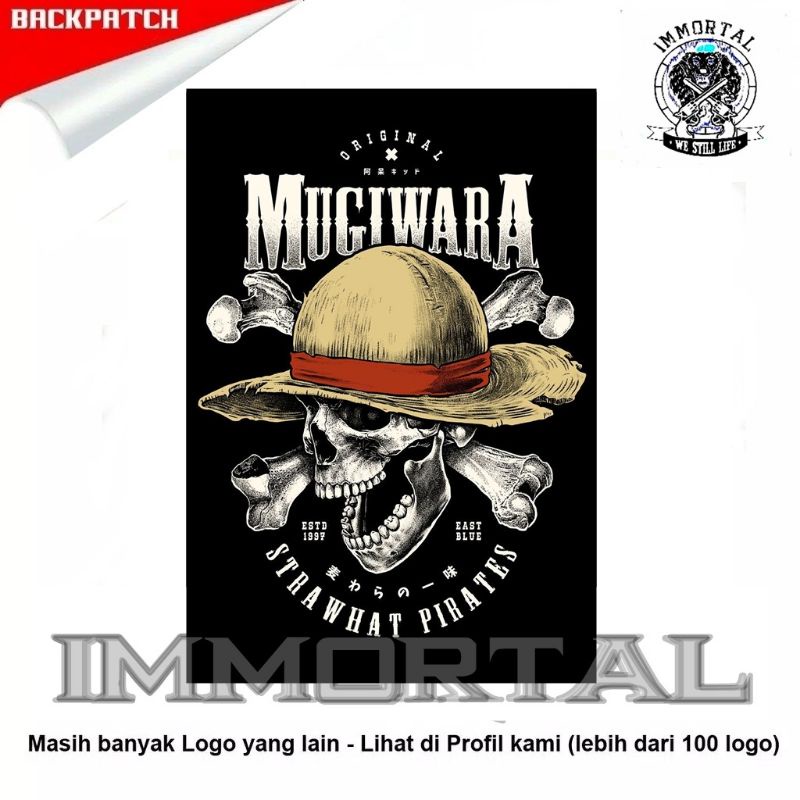 Jual Backpatch Emblem Jumbo Punggung One Piece Strawhat Pirates