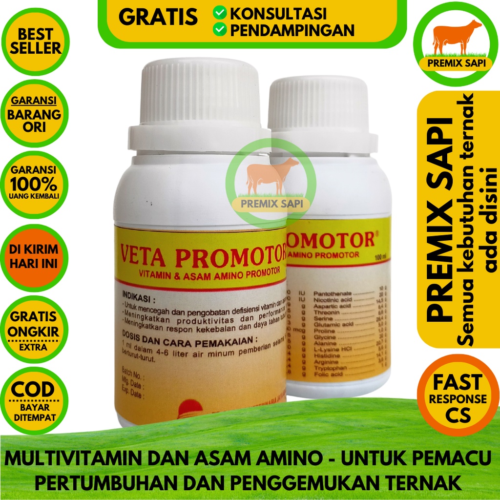 Jual Veta Promotor 100 Ml Multivitamin Asam Amino Oral Lengkap