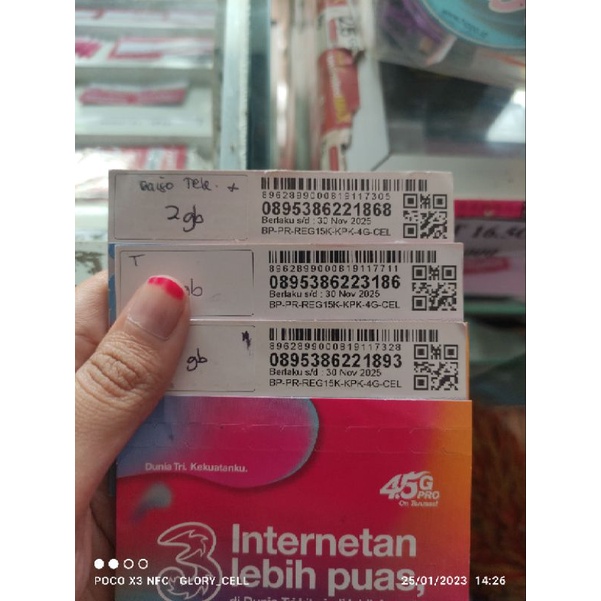 Jual NOMOR NOMER PERDANA THREE CANTIK 3 TRI CANTIK 11 DIGIT Shopee