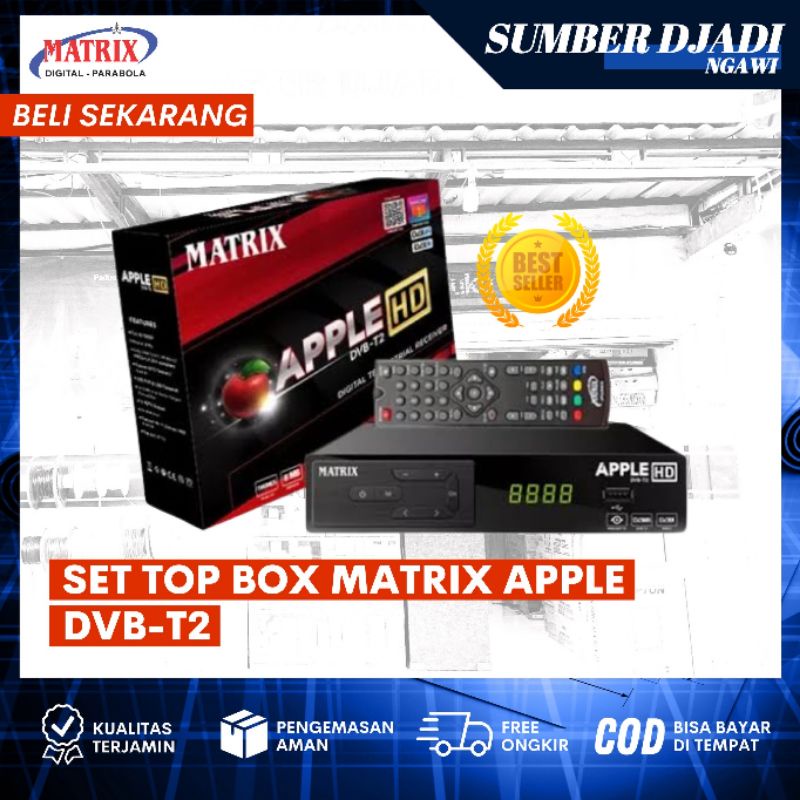 Jual Ready Stb Set Top Box Matrix Apple Merah Dvb T Ori Murah Shopee