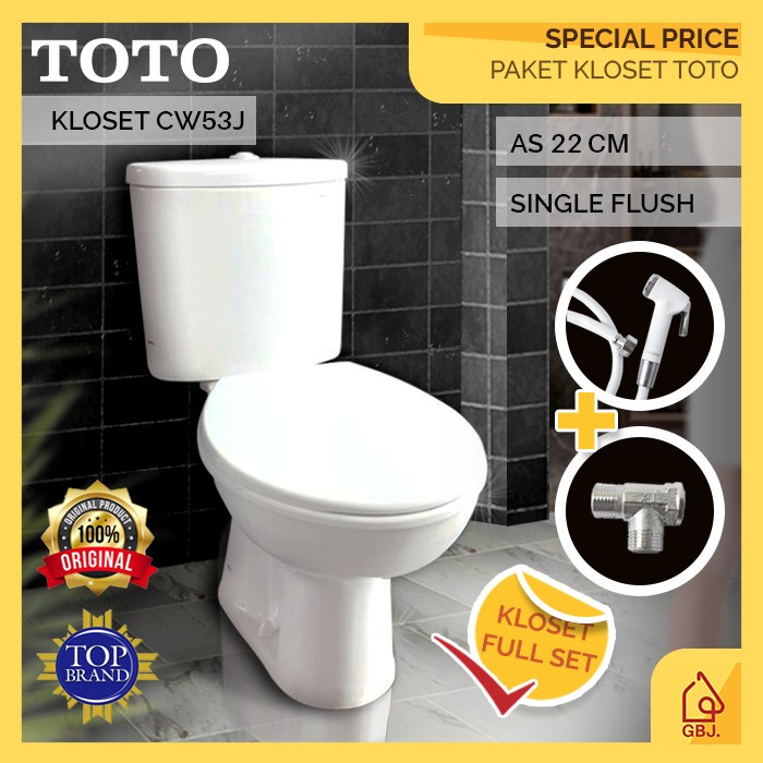 Jual Set Kloset Duduk Toto Cw J Komplit Jet Shower Tee Closet