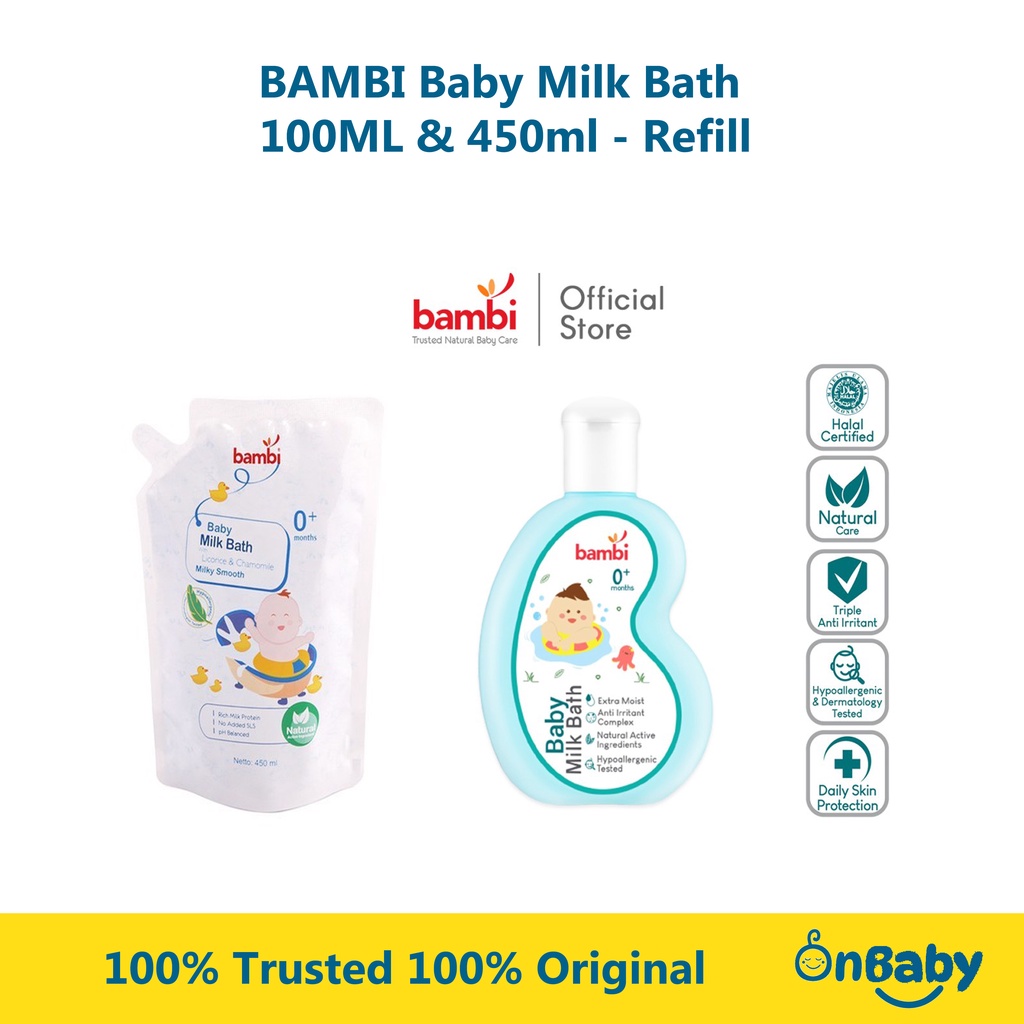 Jual Bambi Baby Milk Bath Botol Ml Refill Ml Shopee Indonesia