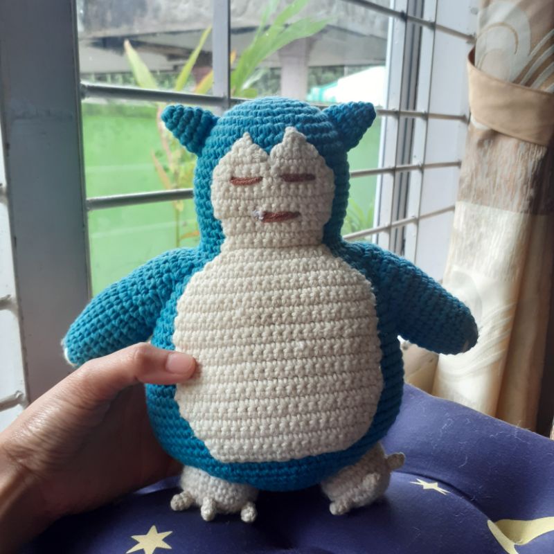 Jual Boneka Pokemon Snorlax Rajut Shopee Indonesia