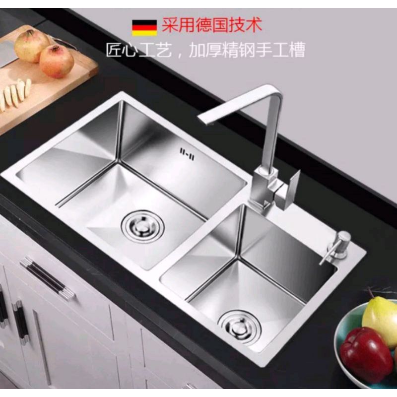 Jual Paket Komplit Kitchen Sink GOLDEN HAND 7541 STAINLESS SUS 304 Bak