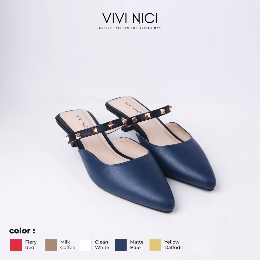 Jual Vivi Nici Faleia Sandal Mules Wanita Hak Cm Shopee Indonesia