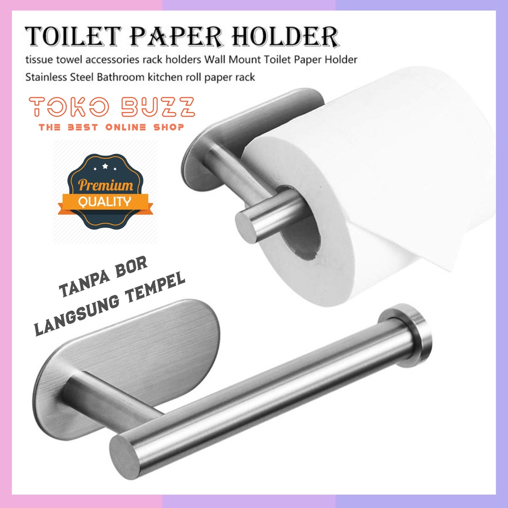 Jual Gantungan Tempat Tisu Gulung Toilet Paper Tissue Holder Stainless