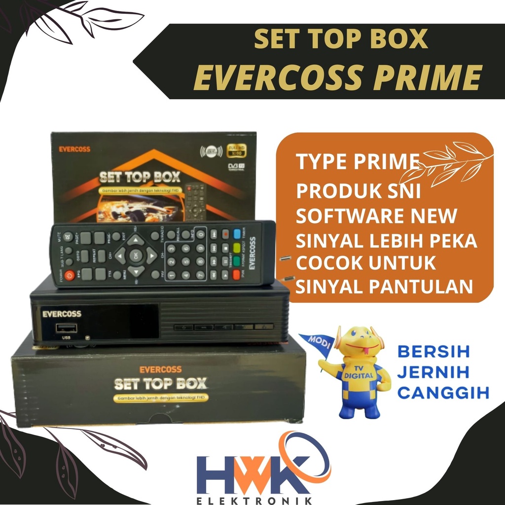 Jual Stb Digital Set Top Box Evercoss Prime Sinyal Peka Cocok Untuk