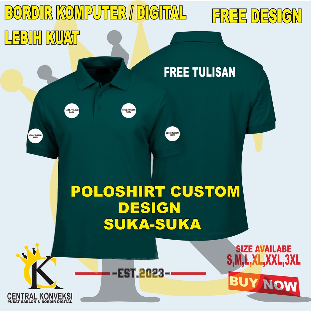 Jual Poloshirt Kaos Polo Bordir Komputer Murah Kostum Kaos Polo Kerah