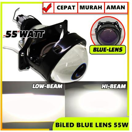 Jual Lampu BILED WST PROJECTOR 3 INCH Bi Led Proyektor Projie Blue Lens