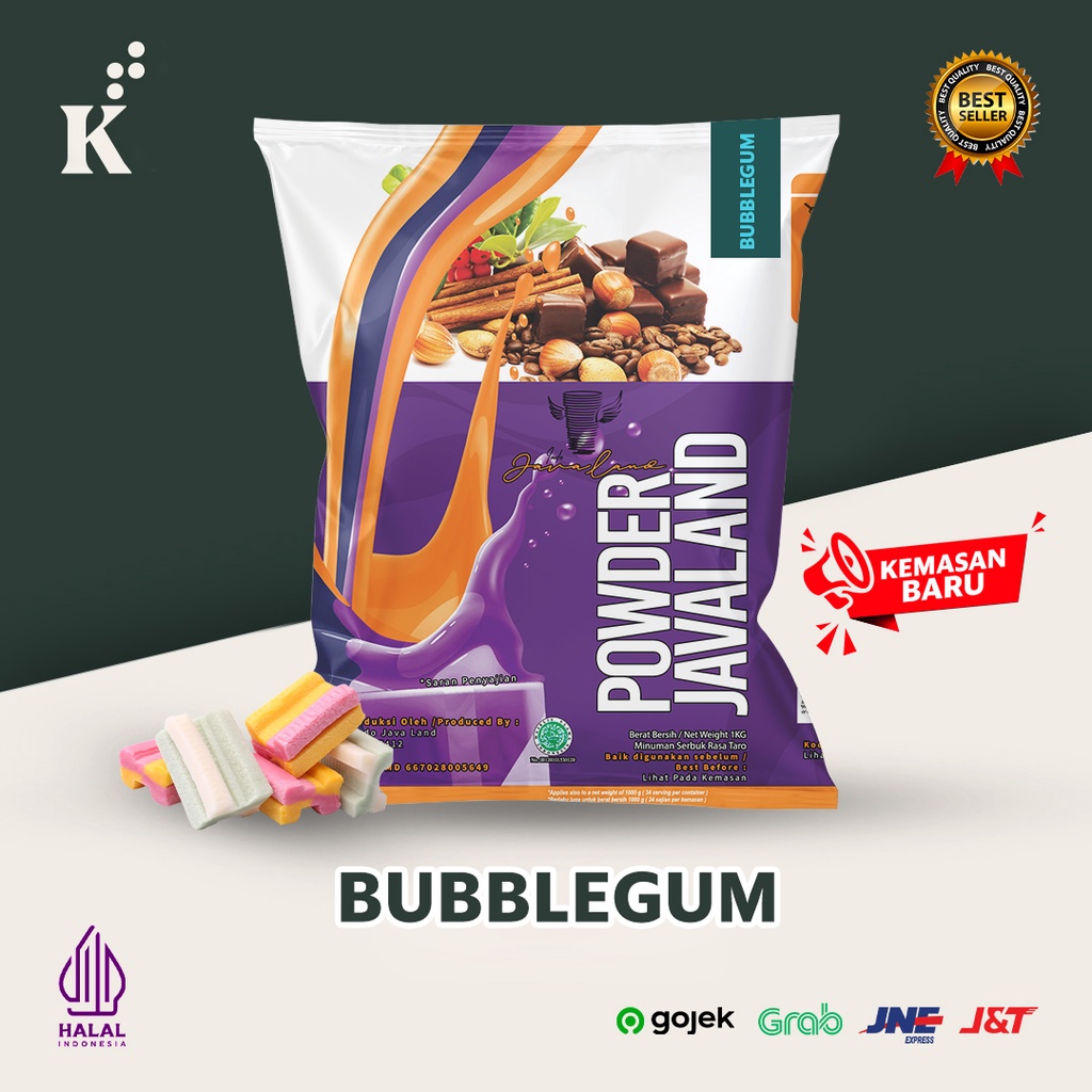 Jual Bubuk Minuman Bubble Powder Drink Bubble Gum ORIGINAL Javaland 1kg