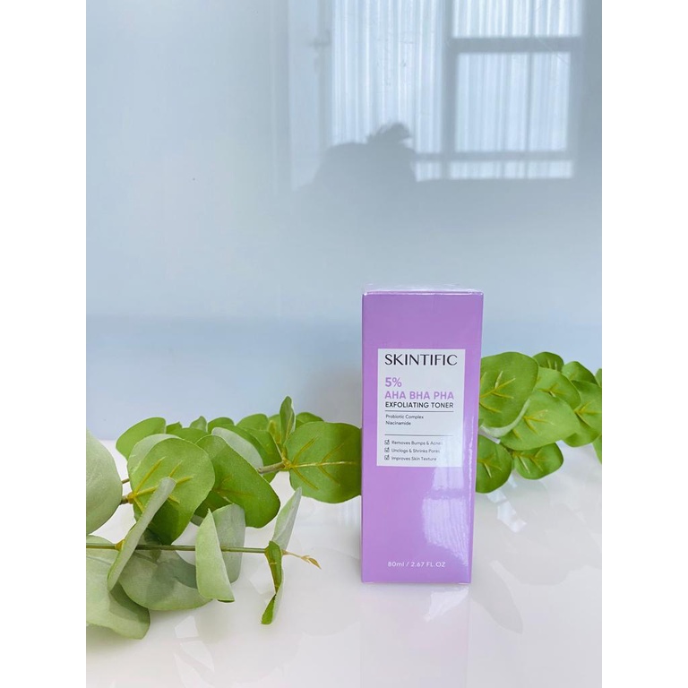 Jual SKINTIFIC 5 AHA BHA PHA Exfoliating Toner 80ML Shopee Indonesia