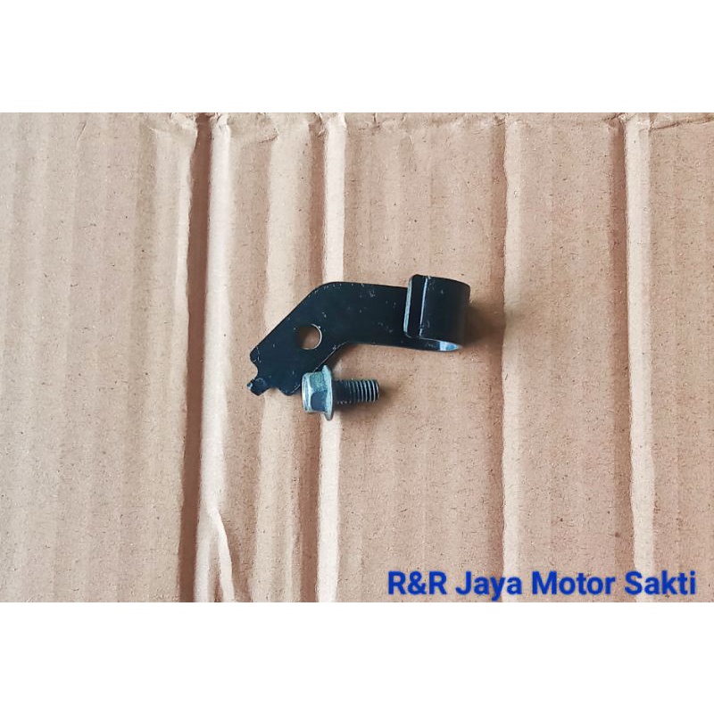 Jual Breket Holder Kabel Selang Rem Depan Set Plus Baut Yamaha Mio