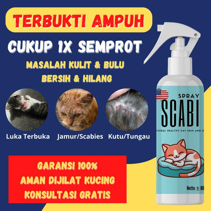 Jual Obat Scabies Jamur Kutu Gatal Kudis Koreng Bulu Rontok Kucing