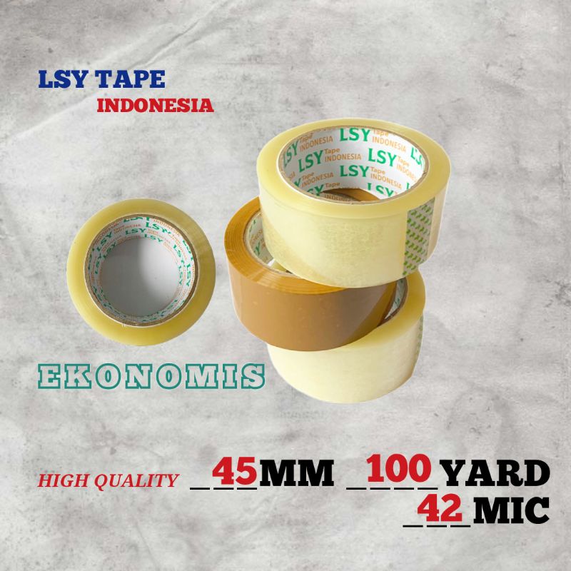 Jual Lakban Bening Cokelat Termurah Lsy Tape Mm X Yard Cho