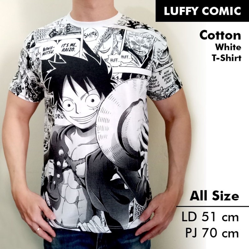 Jual Baju Kaos One Piece Luffy Comic Version Shopee Indonesia