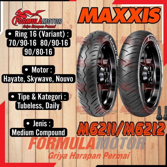 Jual Ban Motor Maxxis M6211 M6212 Ring 16 Tubeless Pilih Ukuran