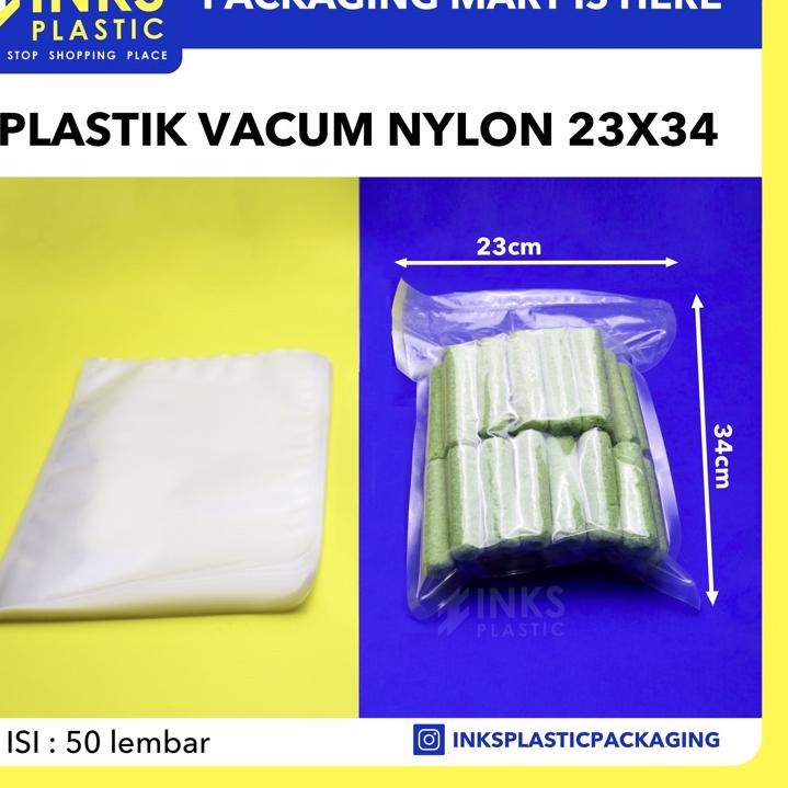 Jual PLASTIK VACUM NYLON POLOS TEBAL 23x34 50 Pcs Shopee Indonesia