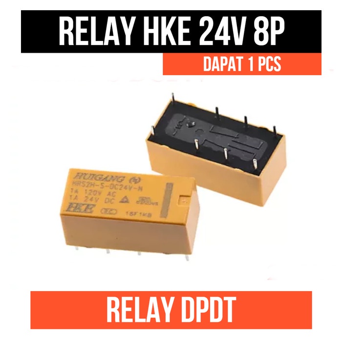 Jual Relay V P Hke Dpdt V Volt Pin Kaki Max Arus A Ampere