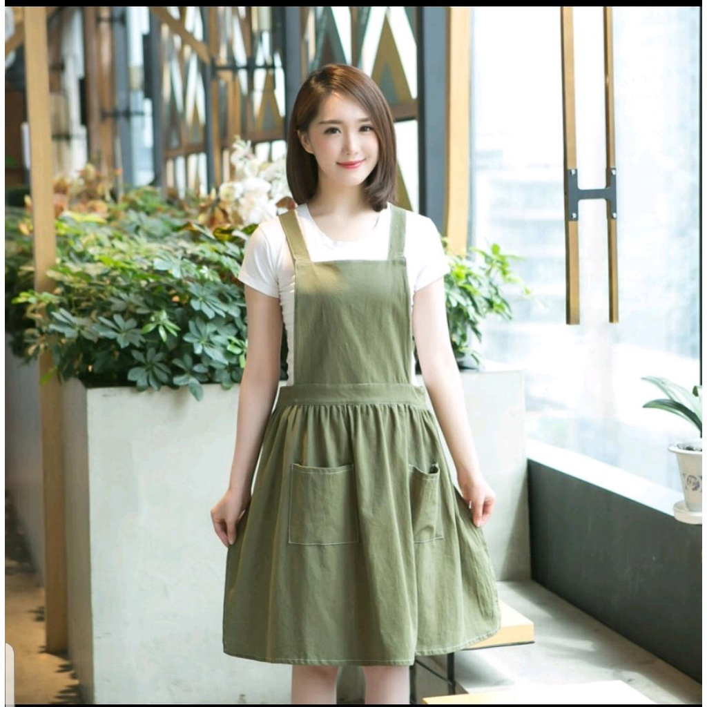 Jual Korean Butterfly Apron Celemek Dapur Masak Pelindung Baju Kain