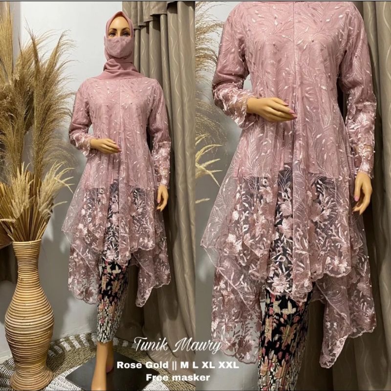 Jual Setelan Kebaya Modern 2023 Setelan Kebaya Tunik Mauri Busui