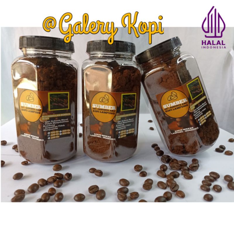 Jual Sumber Kopi Lampung Robusta Kemasam Toples Ukuran 700 ML 200